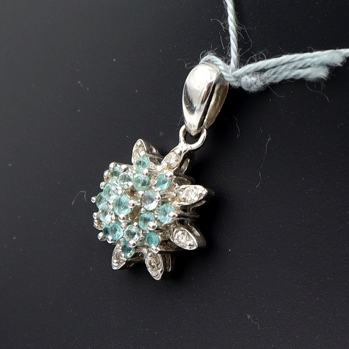 K18WGパライバトルマリンペンダントトップ　T0.15ct　D0.05ct　重量1.52g　レディース(中古)