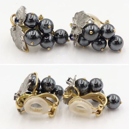 石川暢子(イシカワ ノブコ/デザイナー)　K18/Pt900イヤリング　ヘマタイト　重量15.0g(両耳/石の重量含む)　レディース(中古)