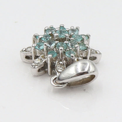 K18WGパライバトルマリンペンダントトップ　T0.15ct　D0.05ct　重量1.52g　レディース(中古)