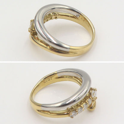 星の砂　K18/Pt900ダイヤモンドリング　D0.37ct　リングサイズ10号　重量7.30g　レディース(中古)