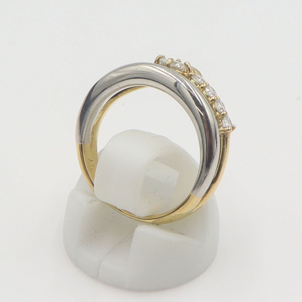 星の砂　K18/Pt900ダイヤモンドリング　D0.37ct　リングサイズ10号　重量7.30g　レディース(中古)