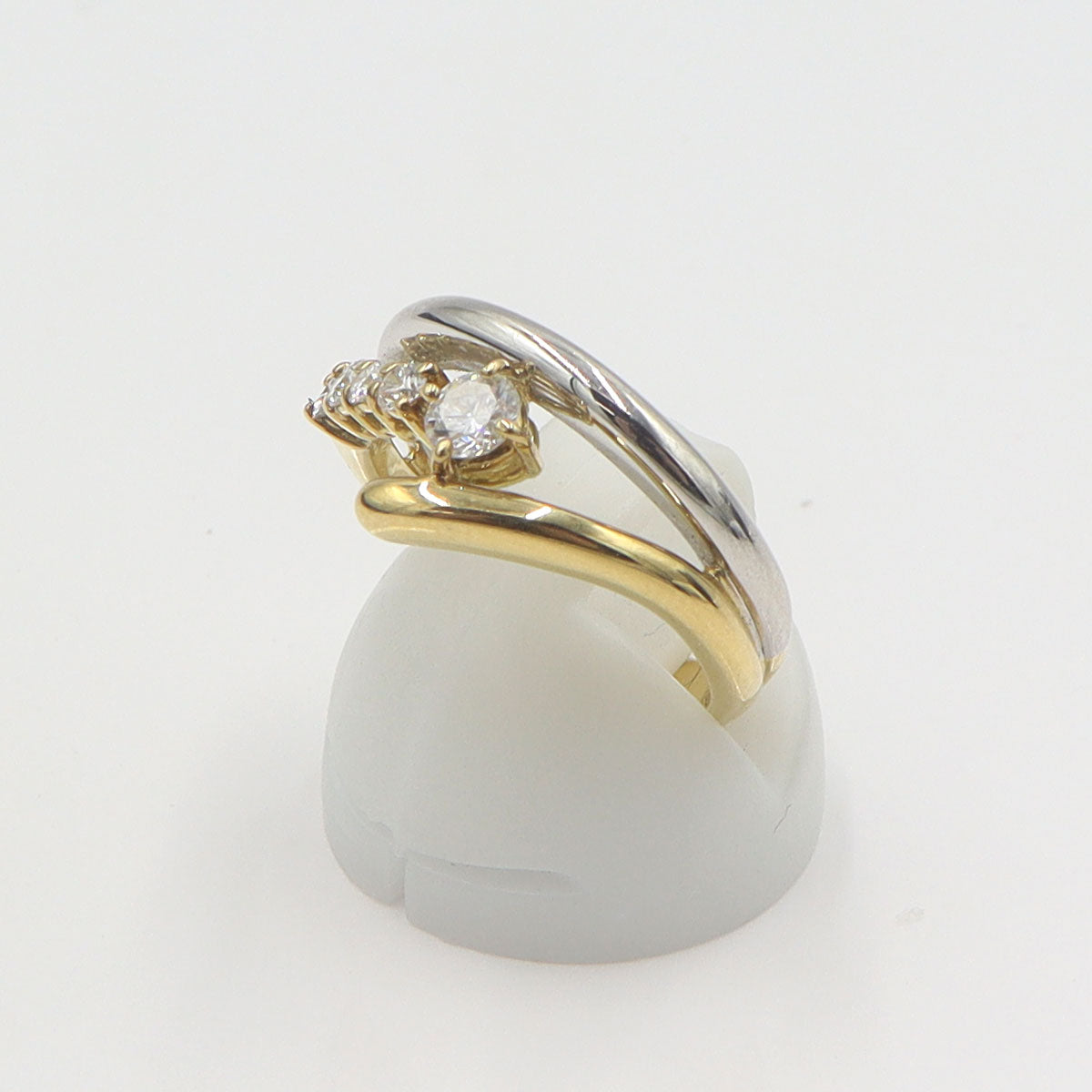 星の砂　K18/Pt900ダイヤモンドリング　D0.37ct　リングサイズ10号　重量7.30g　レディース(中古)