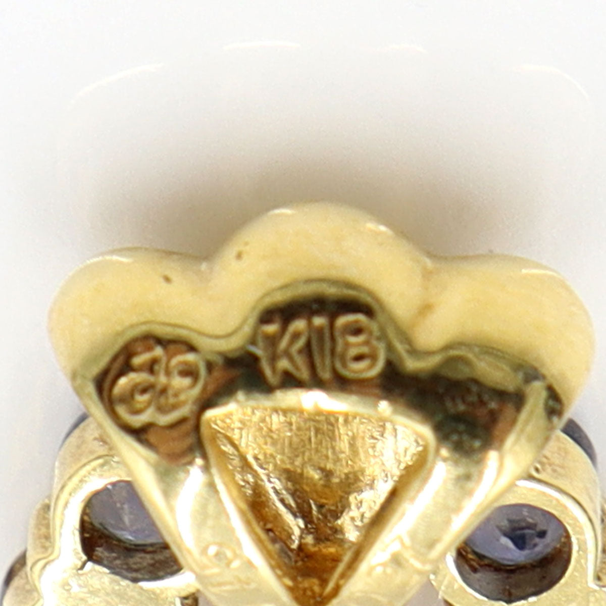 K18サファイアペンダントトップ　S0.45ct　D0.27ct　重量1.67g(石の重量含む)　レディース（中古）