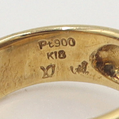 石川暢子(イシカワノブコ/デザイナー)　K18/Pt900オニキスリング　D0.27ct　S0.10ct　リングサイズ5号　重量6.95g　レディース(中古)