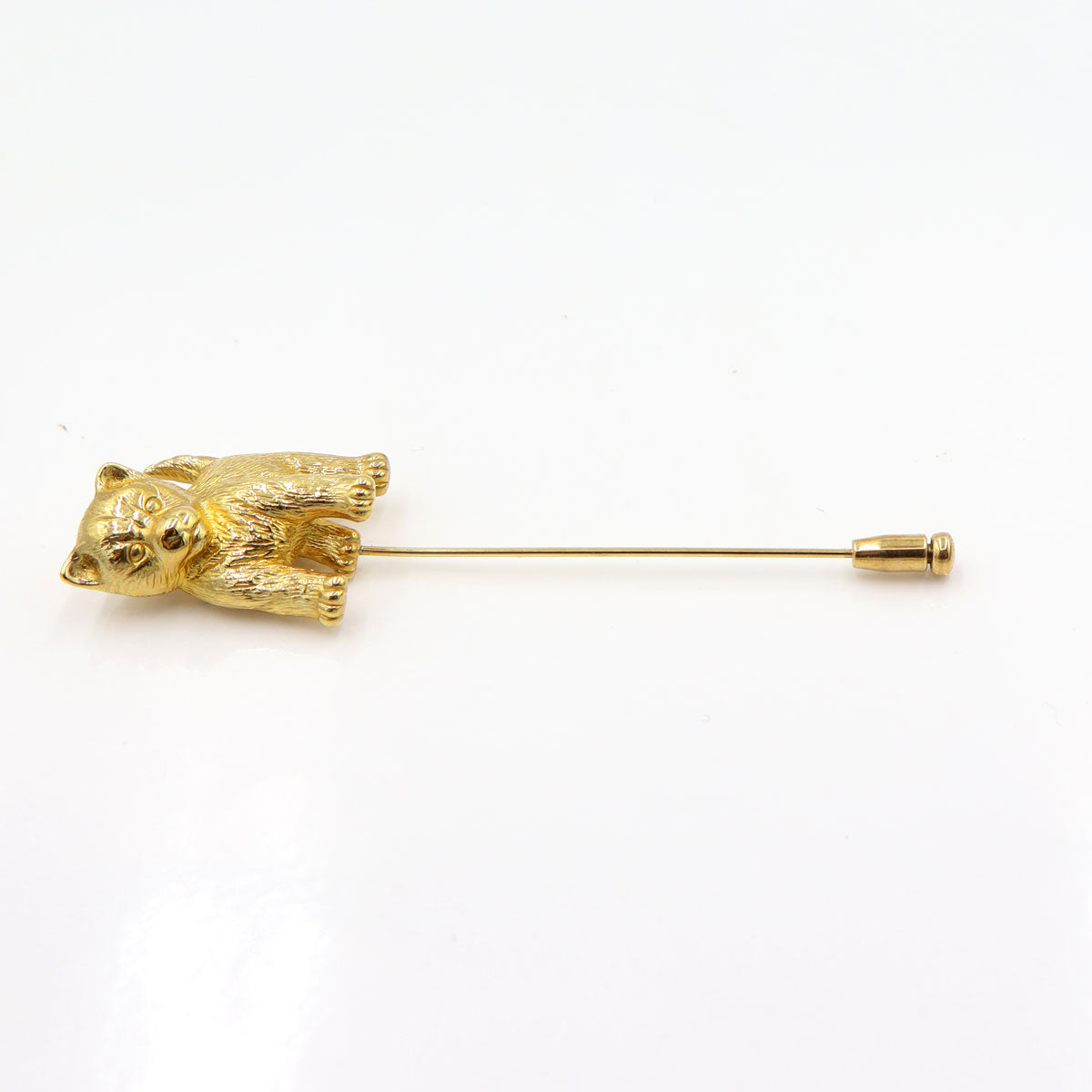 K18ピンブローチ「犬」　重量3.15g　アニマル　レディース(中古)