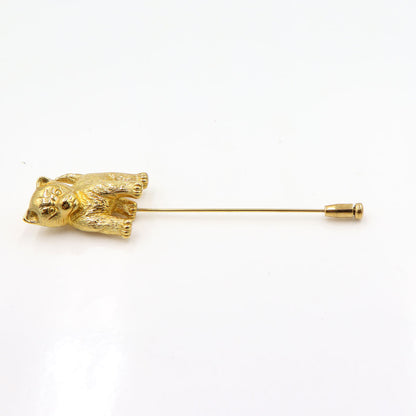 K18ピンブローチ「犬」　重量3.15g　アニマル　レディース(中古)