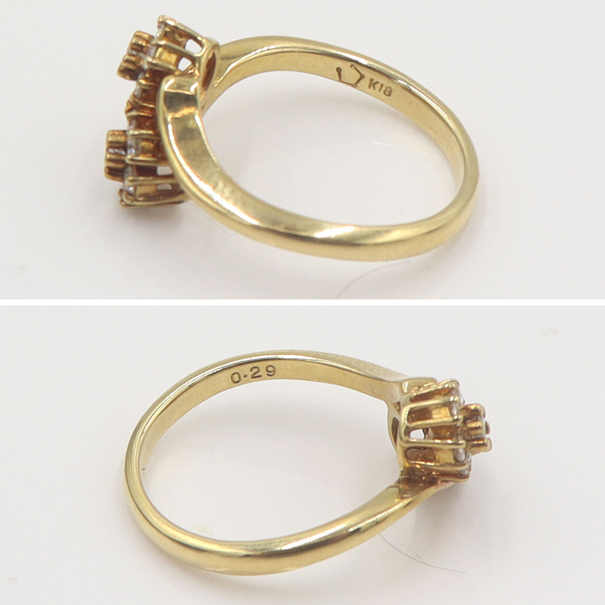 星の砂　K18ダイヤモンドリング　D0.29ct　リングサイズ10号　重量3.61g　レディース(中古)