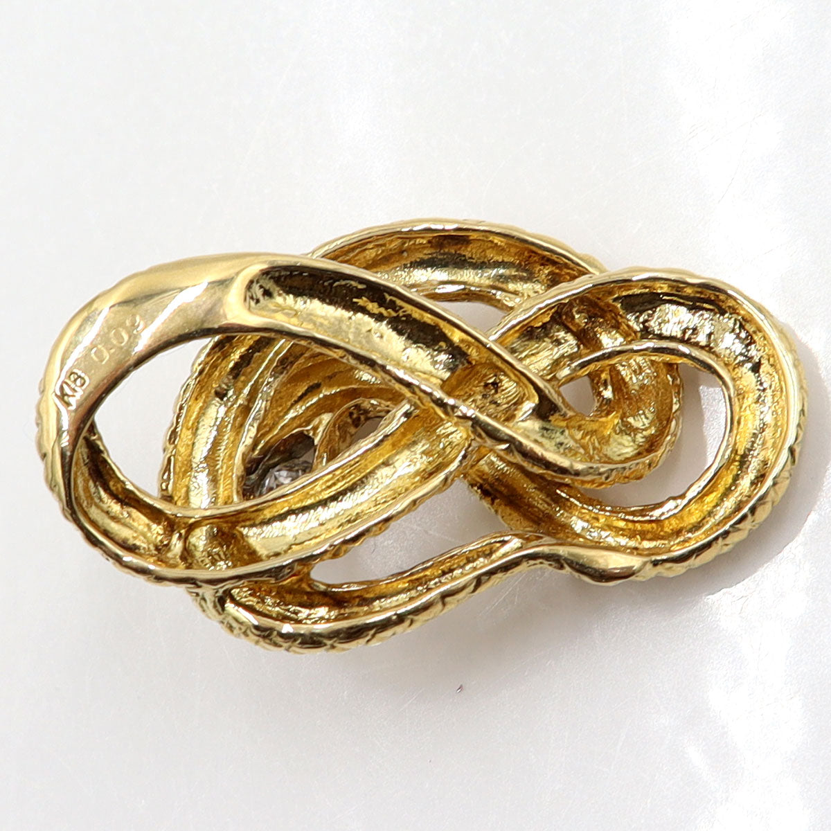 K18ダイヤモンドペンダントトップ「スネーク」　D0.09ct　重量5.53g(石の重量含む)　レディース(中古)