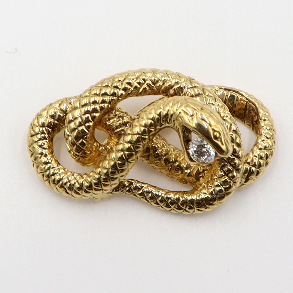 K18ダイヤモンドペンダントトップ「スネーク」　D0.09ct　重量5.53g(石の重量含む)　レディース(中古)