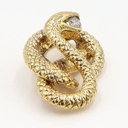 K18ダイヤモンドペンダントトップ「スネーク」　D0.09ct　重量5.53g(石の重量含む)　レディース(中古)