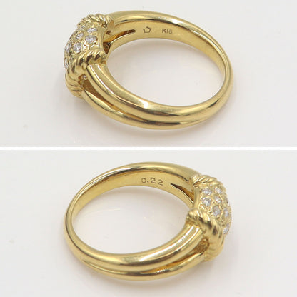 星の砂　K18ダイヤモンドリング　D0.22　リングサイズ12号　重量6.97g　レディース(中古)