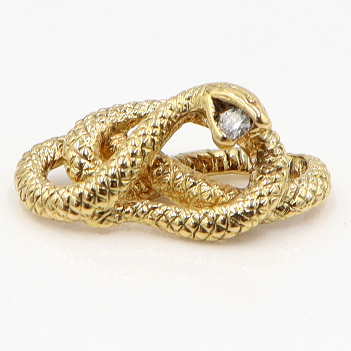 K18ダイヤモンドペンダントトップ「スネーク」　D0.09ct　重量5.53g(石の重量含む)　レディース(中古)