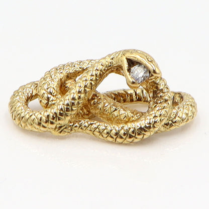 K18ダイヤモンドペンダントトップ「スネーク」　D0.09ct　重量5.53g(石の重量含む)　レディース(中古)