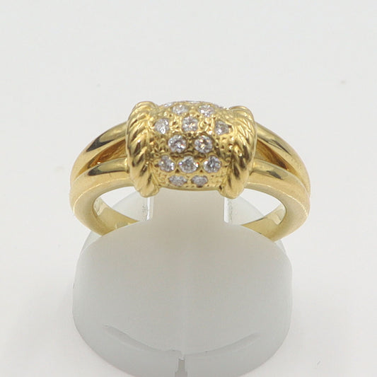 星の砂　K18ダイヤモンドリング　D0.22　リングサイズ12号　重量6.97g　レディース(中古)