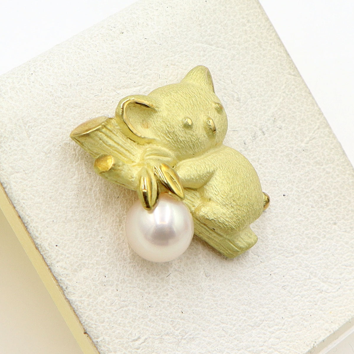 K18パールタイピンブローチ「コアラ」　重量5.90g　アニマル　レディース(中古)